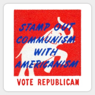 1950's Stamp Out Communism Sticker